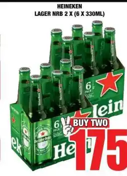 Boxer HEINEKEN Lager NRB 2 x (6 x 330ml) offer