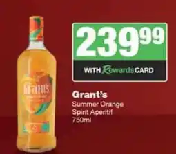 Spar Tops Grant's Summer Orange Spirit Aperitif offer