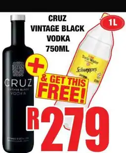 Boxer CRUZ VINTAGE BLACK VODKA 750ml offer