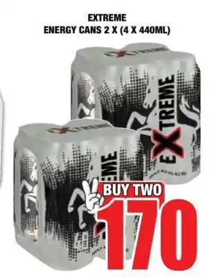 Boxer EXTREME ENERGY CANS 2 X (4 X 440ML) offer