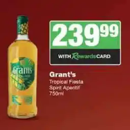 Spar Tops Grant's Tropical Fiesta Spirit Aperitif 750ml offer