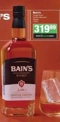 Spar Tops Bain's Single Grain Double Matured Whisky offer