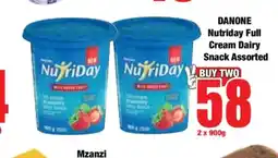 Boxer DANONE Nutriday Full Cream Dairy Snack Assorted offer