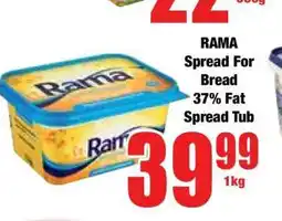 Boxer RAMA Spread For Bread 37% Fat Spread Tub offer