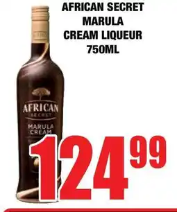 Boxer AFRICAN SECRET MARULA CREAM LIQUEUR 750ML offer