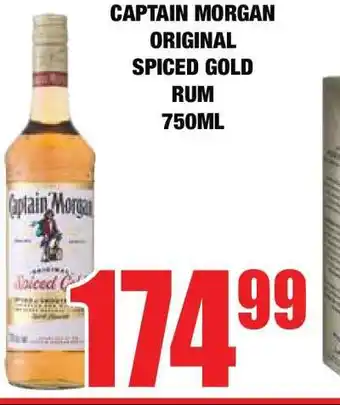 Boxer CAPTAIN MORGAN ORIGINAL SPICED GOLD RUM 750ml offer