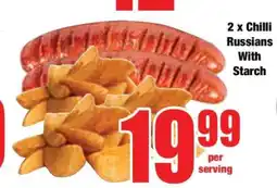 Boxer 2 x Chilli Russians With Starch offer