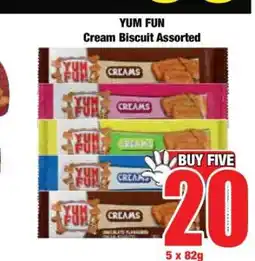 Boxer YUM FUN Cream Biscuit Assorted offer