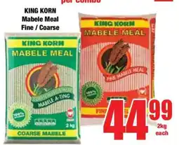 Boxer KING KORN Mabele Meal Fine / Coarse offer