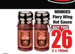 Boxer MINNIES Fiery Wing Hot Sauce offer