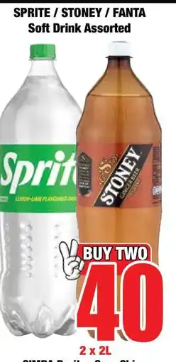 Boxer SPRITE / STONEY / FANTA Soft Drink Assorted offer