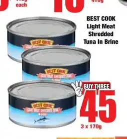Boxer BEST COOK Light Meat Shredded Tuna In Brine offer