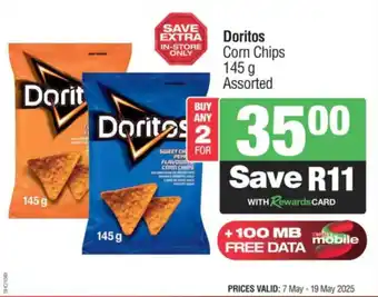 KwikSpar Doritos Corn Chips Assorted offer