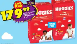 Shoprite Huggies dry comfort jumbo pack disposable nappies offer