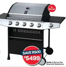 Pick n Pay Stellar 5-Burner Gas Braai with Side Burner offer