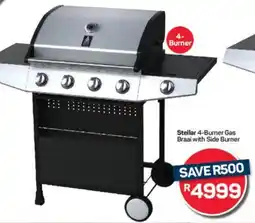 Pick n Pay Stellar 4-Burner Gas Braai with Side Burner offer