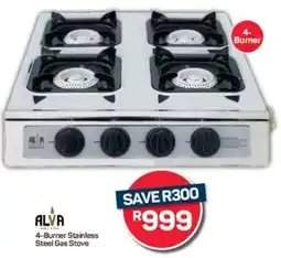 Pick n Pay ALVA 4-Burner Stainless Steel Gas Stove offer