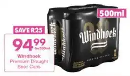 President Hyper Windhoek Premium Draught Beer Cans offer