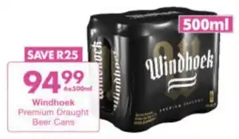 President Hyper Windhoek Premium Draught Beer Cans offer