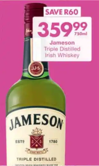 President Hyper Jameson Triple Distilled Irish Whiskey offer