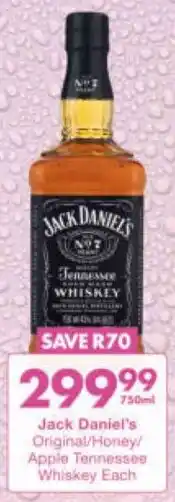 President Hyper Jack Daniel's Original/Honey/ Apple Tennessee Whiskey Each offer