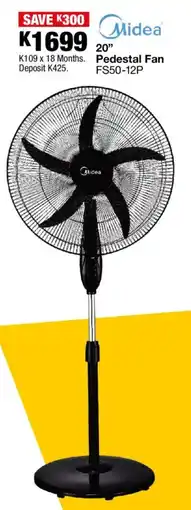 OK Furniture Midea Pedestal Fan offer