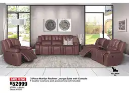 OK Furniture Marilyn Recliner Lounge Suite with Console offer