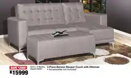 OK Furniture Benson Sleeper Couch with Ottoman offer