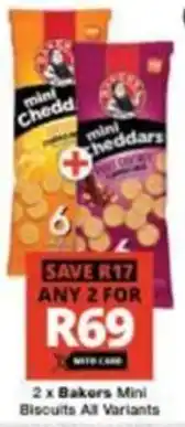 Checkers Bakers Mini Biscuits All Variants offer