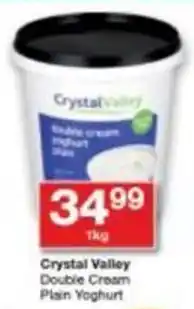 Checkers Crystal Valley Double Cream Plain Yoghurt offer
