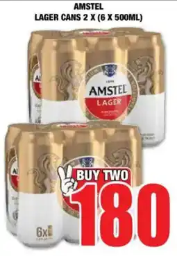 Boxer Amstel lager cans offer
