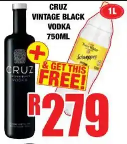 Boxer Cruz vintage black vodka offer
