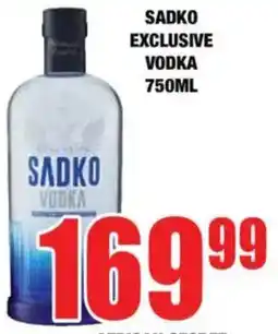 Boxer Sadko exclusive vodka offer