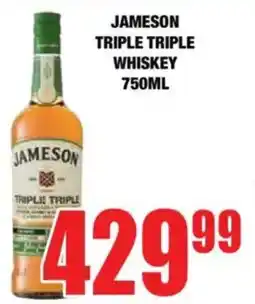 Boxer Jameson triple triple whiskey offer