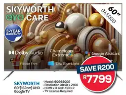 Pick n Pay Hypermarket SKYWORTH 60" (152cm) UHD Google TV offer