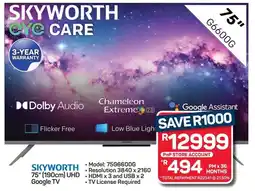 Pick n Pay Hypermarket SKYWORTH 75" (190cm) UHD Google TV offer