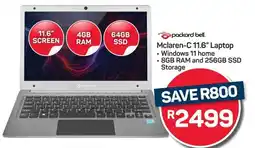 Pick n Pay Hypermarket Packard Bell Mclaren-C 11.6" Laptop offer