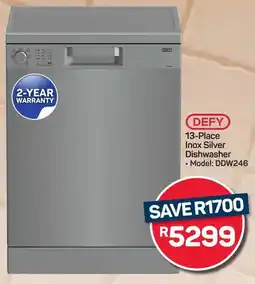 Pick n Pay Hypermarket DEFY 13-Place Inox Silver Dishwasher offer