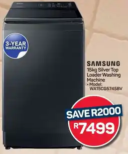 Pick n Pay Hypermarket SAMSUNG Silver Top Loader Washing Machine offer