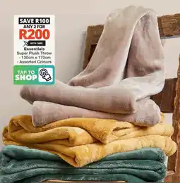Checkers Hyper Essentials Super Plush Throw offer