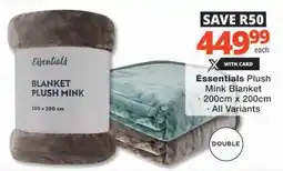 Checkers Hyper Essentials Plush Mink Blanket offer
