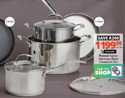 Checkers Hyper Poland Agean Stainless Steel Cookware Set offer