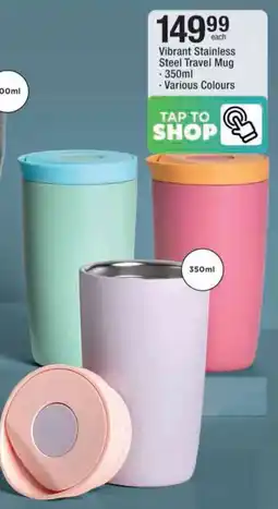 Checkers Hyper Vibrant Stainless Steel Travel Mug offer