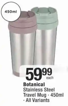 Checkers Hyper Botanical Stainless Steel Travel Mug offer