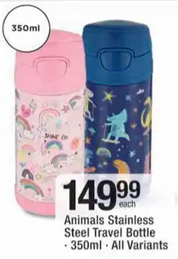 Checkers Hyper Animals Stainless Steel Travel Bottle offer