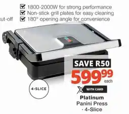 Checkers Hyper Platinum Panini Press offer