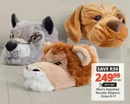 Checkers Hyper Men's Assorted Novelty Slippers offer