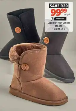 Checkers Hyper Ladies' Fur-Lined Boots offer