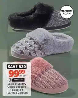 Checkers Hyper Ladies' Luxury Clogs Slippers offer