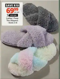 Checkers Hyper Ladies' Peep Toe Slippers offer